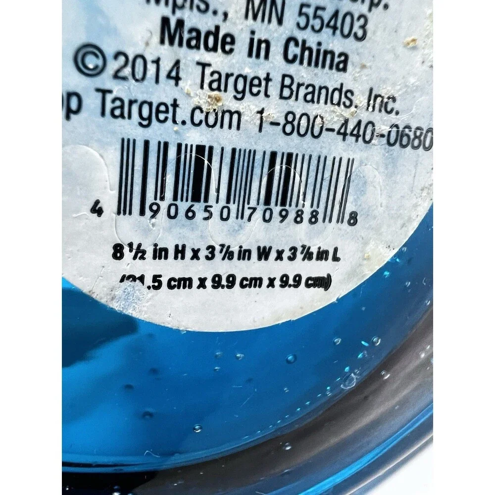 Set Of 2 Vases tall heavy 2014 Target blue 8 1/2: